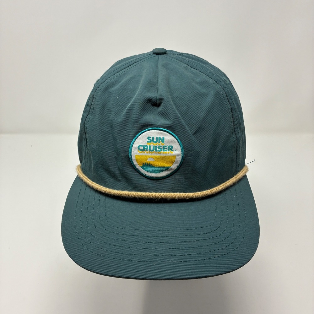 Sun Cruiser Rope Hat Snapback Cap Teal Blue Green Vintage Style‎ Outdoor Mens